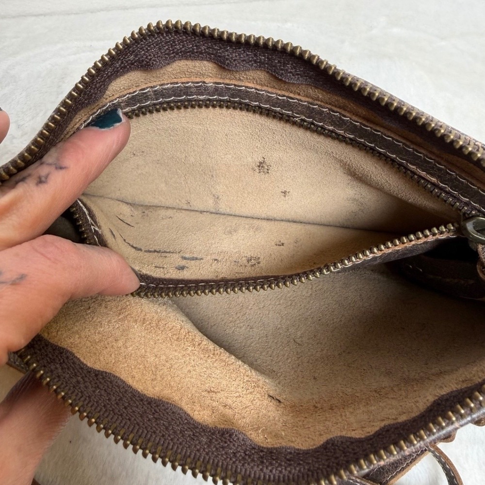 BED|STU Silverrock Crossbody Bag Distressed Brown Genuine Leather Fringe EUC - Picture 5 of 13